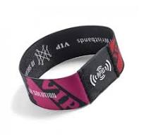 PE006 Custom Logo Smart Rfid Nfc Access Control Bracelet Stretchy Elastic  Woven NFC Wristband