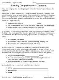 Dinosaur Reading Comprehension Worksheet 2 Reading Comprehension Comprehension Worksheets Reading Comprehension Worksheets