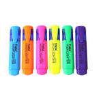 Foska Good Quality Classic Style Multi Colored Flat square Barrel  Highlighter Pen for Office and School Use