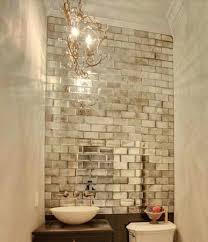 Small Baths With Big Impact Powder Room Small Small Bath Mirrored Subway Tile