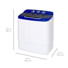 This portable washing machine has most of the bells and whistles of a. Best Choice Products Portable Compact Mini Twin Tub Washing Machine And Spin Cycle W Hose Walmart Com Walmart Com