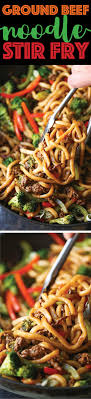 Ground Beef Noodle Stir Fry Use Up All Those Veggies In The Easiest Stir Fry Of All Quick Simple And Completely Customizable Recipes Beef And Noodles Food