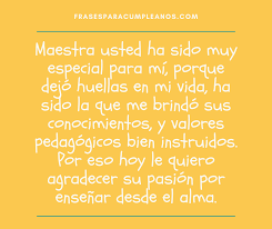 Palabras De Agradecimiento A Mi Maestra Frasescumple