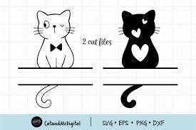 Fabulous mounting of black cat solidly tied to this post, we can say that it has been well installed and hope that it will not slip if she is too heavy. Black Cat Monogram Frame Svg Graphic By Catandme Creative Fabrica