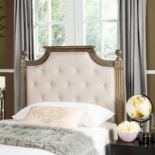 These upholstered tufted headboard come with amazing features and enhance safety and the quality of sleep. Safavieh Rustic Wood Tufted Upholstered Headboard Walmart Com Walmart Com