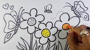 Flower garden botanical garden garden flowers rose garden japanese garden garden of the gods water garden garden of eden spring garden summer garden formal garden english garden butterfly garden botanic garden. Easy And Simple Flower Garden Drawing Youtube