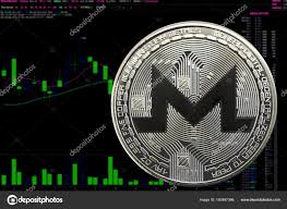 Coin Cryptocurrency Monero Background Chart Stock Photo