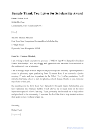 State the purpose of your letter. Sample Thank You Letter For Scholarship Award Download Printable Pdf Templateroller