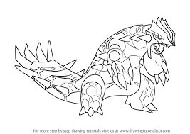 Learn How To Draw Primal Groudon From Pokemon Pokemon Step By Step Drawing Tutorials Drawings Pokemon Drawing Tutorial