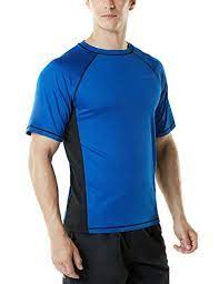 Tsla Men S Upf 50 Swim Shirt Loose Fit Swim Tee Rashguard Top Tsla Swim Tees Swim Shirts Rash Guard Top