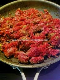 In a large sauté pan, cook bison, onion, and garlic until bison is browned. Baked Bison Stuffed Shells Yumyumyummers