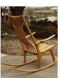 Cherry Rocking Hair By Brewer Custom Cabinetry Notice The Contour Of The Back Rocking Chair Rocking Chair Porch Wooden Rocking Chairs