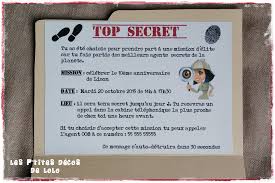 Preparer Un Anniversaire Theme Agents Secrets Pour Meuf Blasee Les P Tites Decos De Lolo Carte Invitation Anniversaire Invitation Anniversaire Texte Invitation Anniversaire