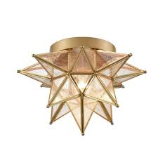 Seeded Glass Brass Moravian Star Flush Mount Ceiling Light In 2020 Star Lights On Ceiling Ceiling Lamp Flush Mount Ceiling Lights