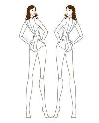 Female Fashion Figure Croqui 002 Back View Fashion Figures Fashion Figure Templates Fashion Design Template