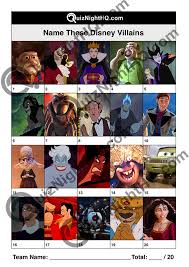 Read on for some hilarious trivia questions that will make your brain and your funny bone work overtime. Disney Characters 008 Villains Quiznighthq