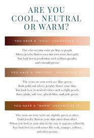 Warm Or Cool How To Determine Your Undertone Neutral Skin Tone Skin Tone Makeup Colors For Skin Tone