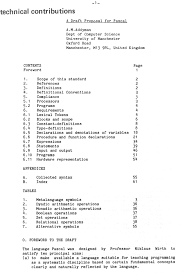 Any investors interested can easily see the costs and possible returns in this venture. A Draft Proposal For Pascal Acm Sigplan Notices