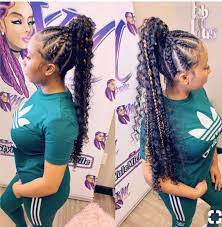 Protective Hairstyle Braided Hairstyles Feed In Braids Ponytail Hair Styles