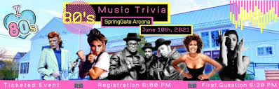 🎶 🎶 we're all in this together. Buy Tickets For 80 S Music Trivia Arcona At Springgate Arcona Thu Jun 10 2021 6 30 Pm 8 30 Pm