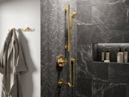 This sink faucet exemplifies the understated style, with its high gooseneck spout and high cross handles. A New Kohler Faucet Finish To Augment Your Bathroom Design