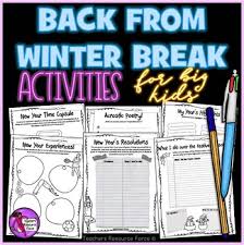 Fear not, we've got you covered! New Years Back From Winter Break Activities For Teens Tpt