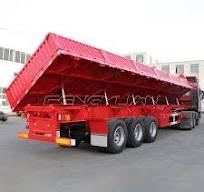 3 axles 30 35 45cbm square shape side dumping tipper semi ...