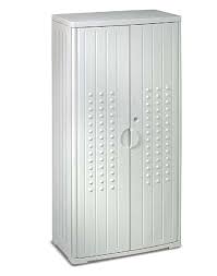 Rubbermaid 7083 72 inch four shelf double door resin. Rough N Ready Plastic Resin Storage Cabinet Platinum 33 W X 18 D X 66 H 92553 Tall Storage Cabinets Worthington Direct