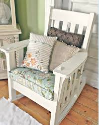 Cottage Rocker Mission Style Painted White Mission Style Living Room Mission Style Furniture Furniture