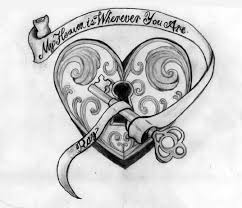Heart designs can be worn in different places and various color shades can also be used to express the intricacy of the design. Heart Touching Quote Heart And Key Tattoo Key Tattoos Heart Tattoo Heart Lock Tattoo