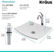 kraus cksv3mw1200sfs 19 3/5 inch white