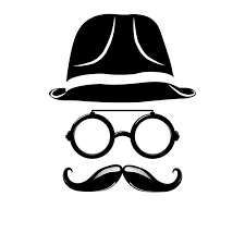 Elegance Trendy Logo Gentleman Guy Hat Sunglasses Eyeglasses Face Portrait Character Men Male Dandy Hipster Styled Stock Photos Style Gentleman