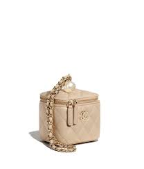 Fashion blog by annabelle fleur: Small Vanity With Chain Iridescent Grained Calfskin Imitation Pearls Gold Tone Metal Chanel