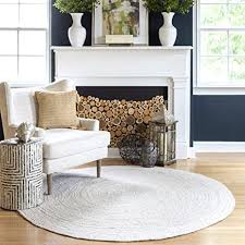 Check spelling or type a new query. Amazon Com Nuloom Rigo Hand Woven Farmhouse Jute Area Rug 6 Round Off White Furniture Decor