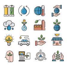 Ecology Filled Outline Icons Set Battery Clean Energy Eco Friendly Png And Vector With Transparent Background For Free Download Icon Set World Icon Library Icon