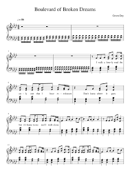 Check spelling or type a new query. Boulevard Of Broken Dreams Green Day Sheet Music For Piano Solo Download And Print In Pdf Or Midi Free Sheet Music Musescore Com