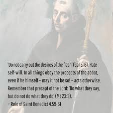 Enjoy reading and share 47 famous quotes about st benedict with everyone. Weekly Quote From St Benedict S Rule Abbot Austin G Murphy Osb Facebook
