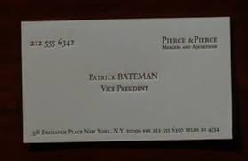 Best Business Card Ever American Psycho Cool Business Cards Business Card Template