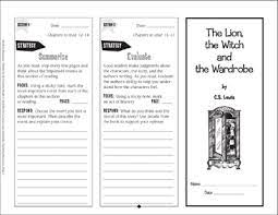The Lion The Witch And The Wardrobe Trifold Printable Bookmarks And Toppers Skills Sheets