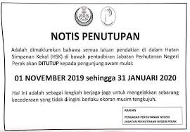 Persiaran meru utama (bandar meru raya) 30020 ipoh, perak malaysia. Notis Penutupan Laluan Ventrex Vor Outdoor Recreation Facebook