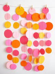 Behold These Cheerful Paper Circles Paper Garland Diy Party Decorations Diy Party