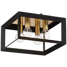 Possini Euro Gretna 10 W Boxed Black And Gold Ceiling Light 71r68 Lamps Plus Gold Ceiling Light Ceiling Lights Modern Ceiling Light