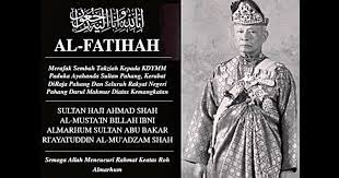 Bagi mengekalkan pemerintahan negeri pahang, sultan ahmad telah dilantik sultan ahmadsebagai sultan di pahang. Sultan Ahmad Shah Mangkat Pagi Tadi Penmerahpress