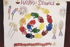 Hand Print Diwali Chart Design Chart Design Happy Diwali