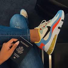 2019 Nike Air Max 270 React Bauhaus Phantom Black Light Blue Univers Yeezy Running Shoes In 2020 Nike Air Shoes Hype Shoes Fresh Shoes