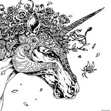 J aime les licornes imprimer et colorier artherapie. Coloriage Licorne Unique Adulte Zentangle Dessin Licorne A Imprimer