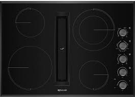 As a result, cleaning these flat cooktops is as easy as wiping down the counter. Jennair Jed3430gb 30 Inch Electric Cooktop With 4 Element Burners Ceramic Glass Surface Dual Choice Element Jx3 Downdraft Ventilation System Durafinish Glass Protection Die Cast Metal Knobs Prop 65 Ul And Ada Compliant