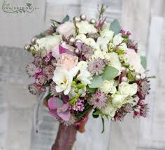 Astrantia, the white spiky flower on long stems, is so pretty and after the rain shower was holding tiny beads of water in a lovely way. Szirom Petal Wedding Florist Budapest Bridal Bouquets Wedding Flower Decor