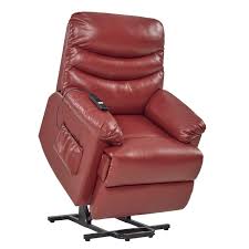Get 5% in rewards with club o! Domesis Olathe Pu Leather Wall Hugger Power Recline And Lift Chair Burgundy Red Leather Wall Leather Recliner Recliner