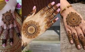 This is most attractive and latest mehndi design into two kinds 1) front hand, 2) back hand Gol Tikki Mehndi Designs Collection 2020 Hand Mehndi Cute766